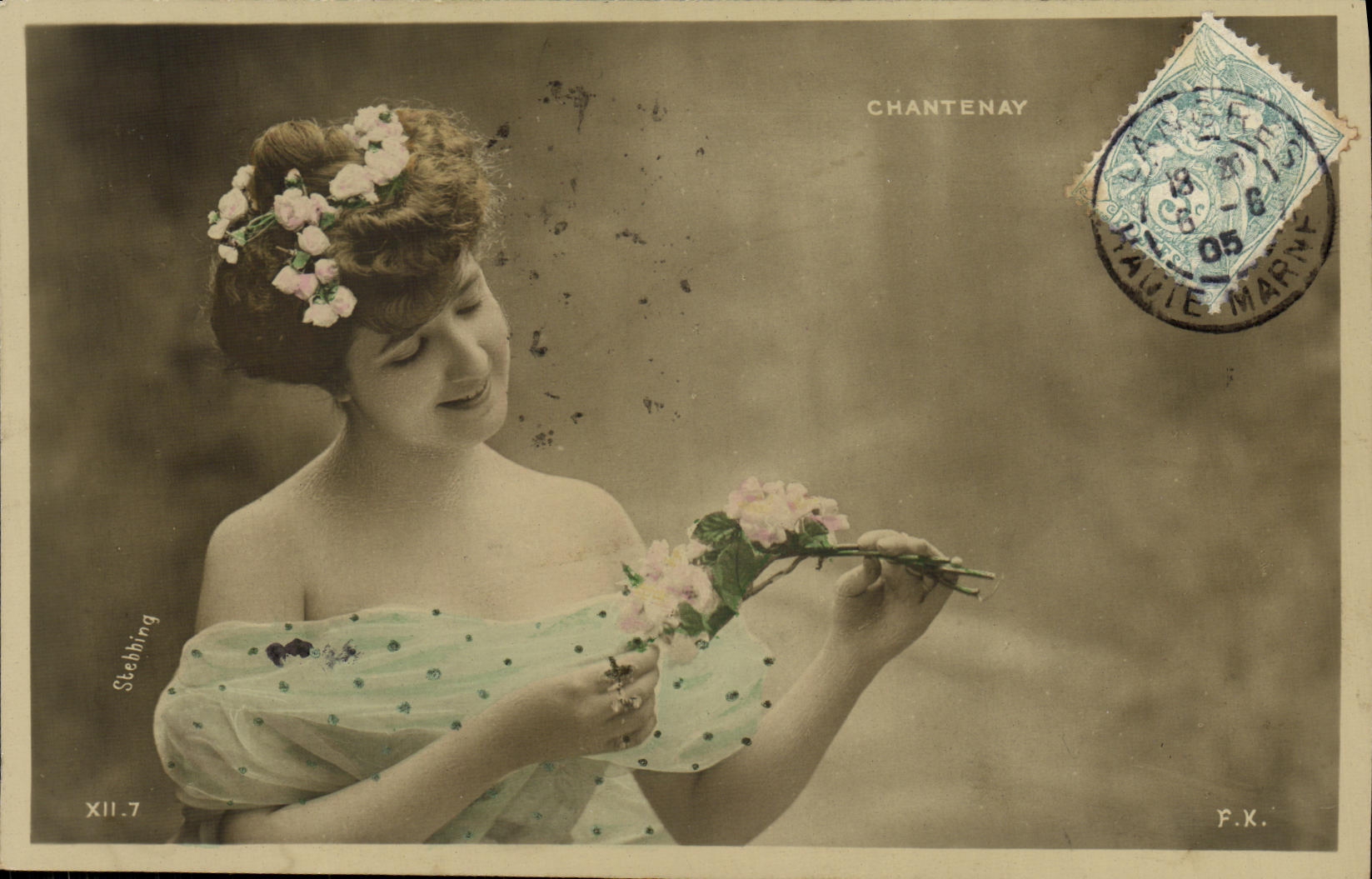 Frau mit Blumen — Chantenay — Stebbing, Nr. XII.7