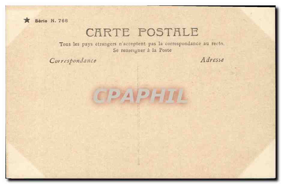 Aubade à la Lune — scène nocturne avec femme en robe — éditeur Série N. 766 — Reverso