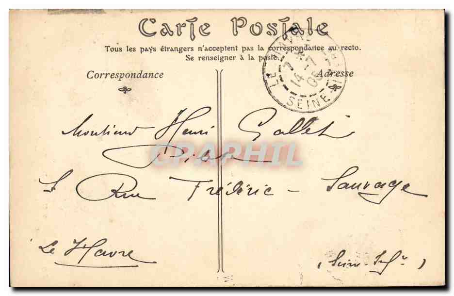 CPA Fantaisie Femme Musee du Luxembourg Charles chaplain Etude de jeune fille Chat — Rückseite