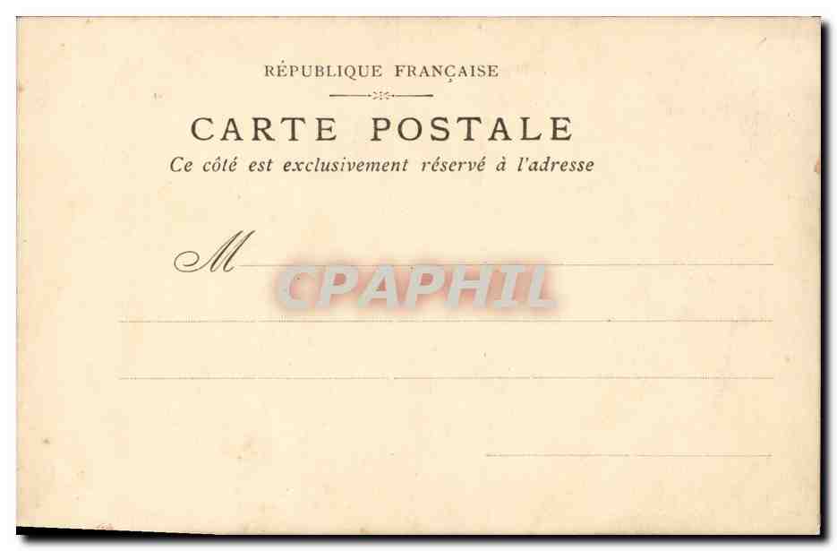 CPA Fantaisie Femme La tempete — Verso