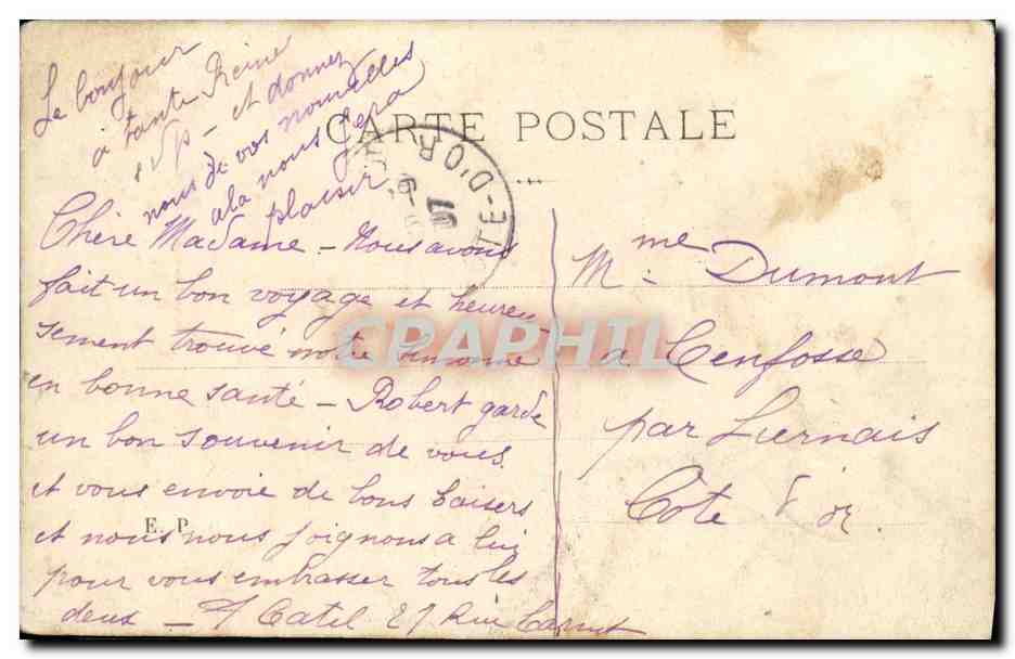 CPA Fantaisie Femme Marcelle Yroen — Verso