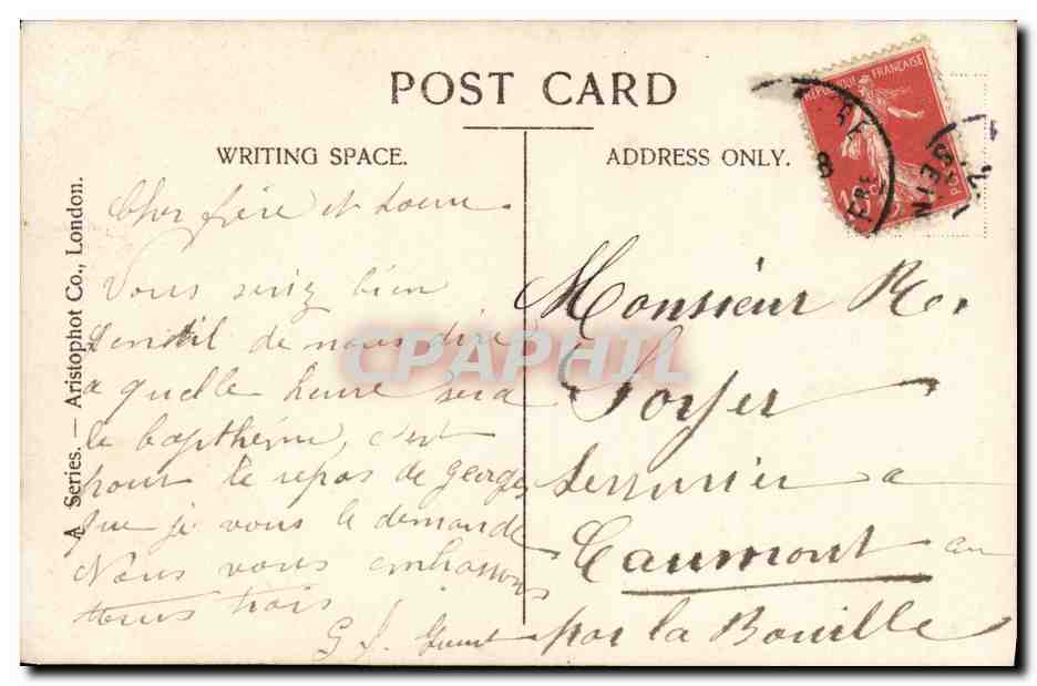 CPA Fantaisie Femme Actrice — Verso