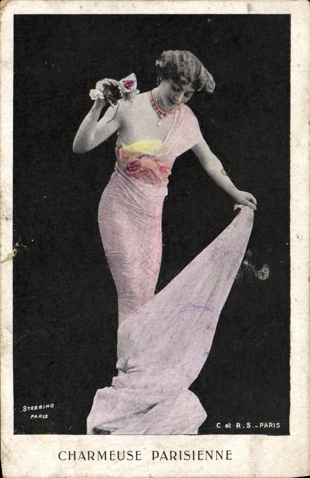 CPA Fantaisie Femme Charmeuse parisienne