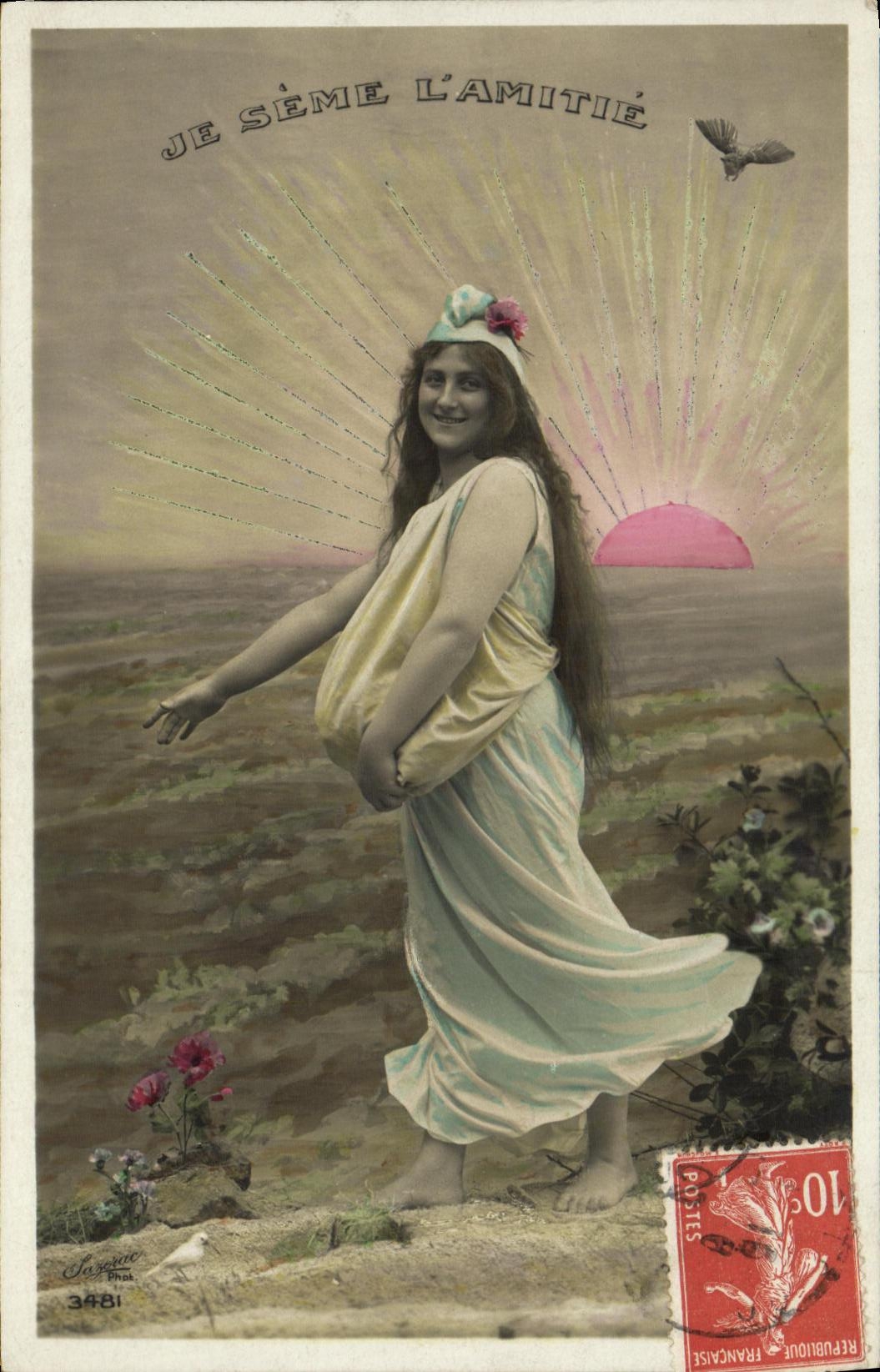 Je sème l'amitié — Sagerin Phot. n° 3481 — Éditeur : Sagerin Phot.