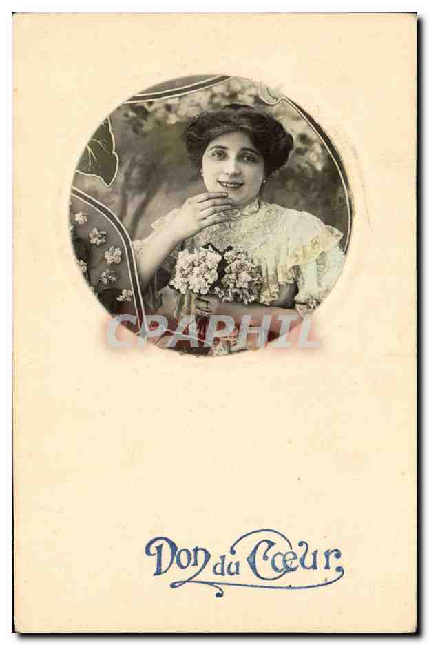 CPA Fantaisie Femme Don du coeur