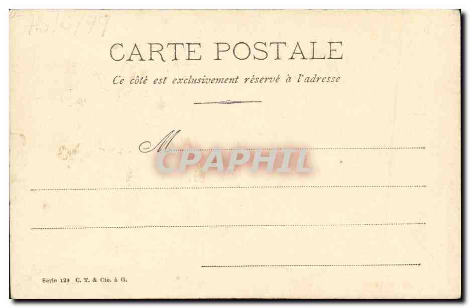CPA Fantaisie Femme bord du haut corne sinon bonne presentation — Rückseite