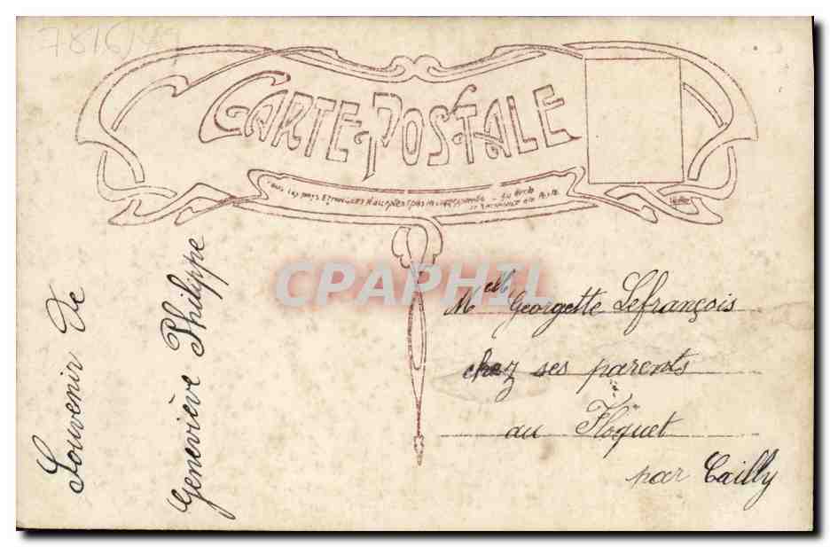 CPA Fantaisie Femme Pour le prochain bal — Verso