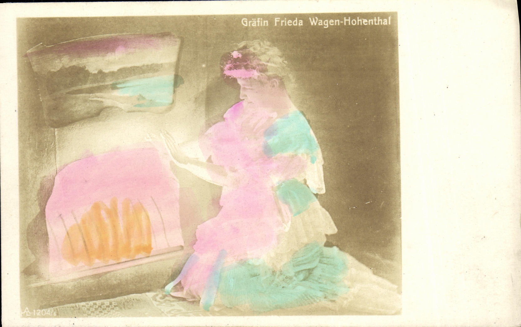CPA Fantaisie Femme Grafin Frieda Wagen Hohenthal