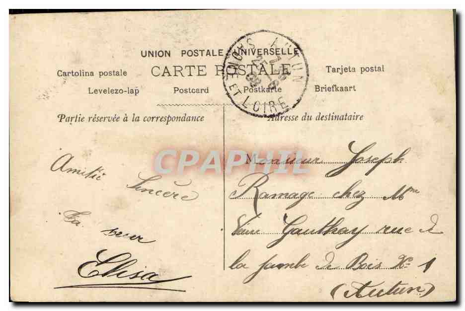 CPA Fantaisie Femme Berty Demours — Verso