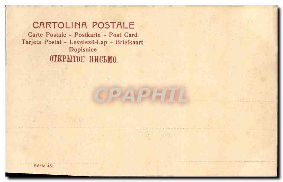 CPA Fantaisie Femme Gainsborough Mrs Sheridan — Verso