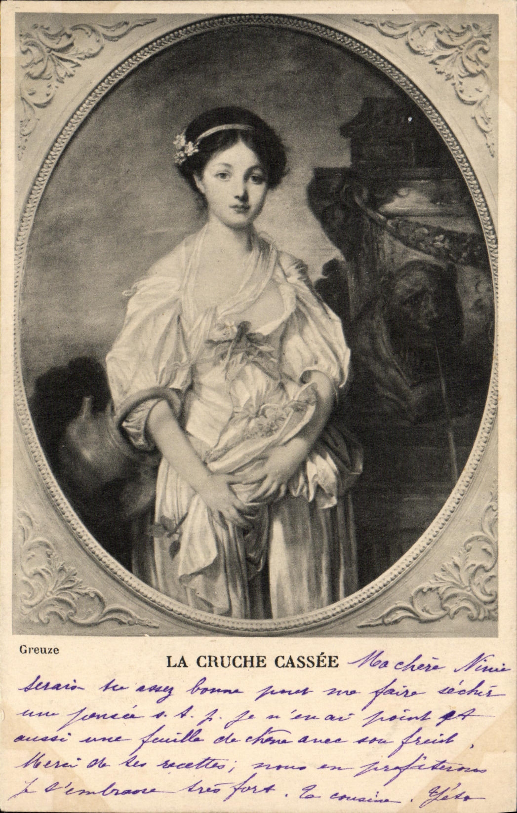 CPA Fantaisie Femme La cruche cassee