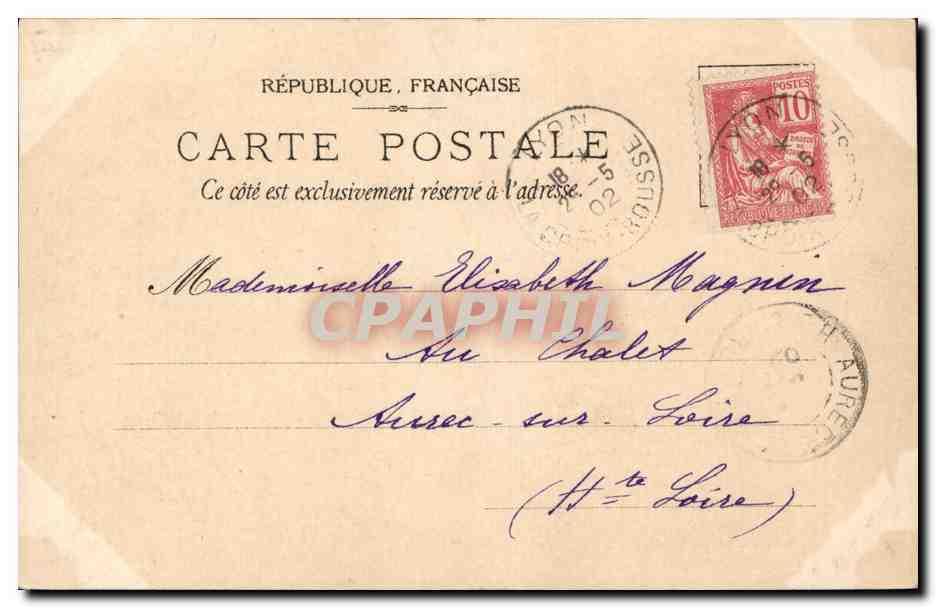 CPA Fantaisie Femme La cruche cassee — Verso