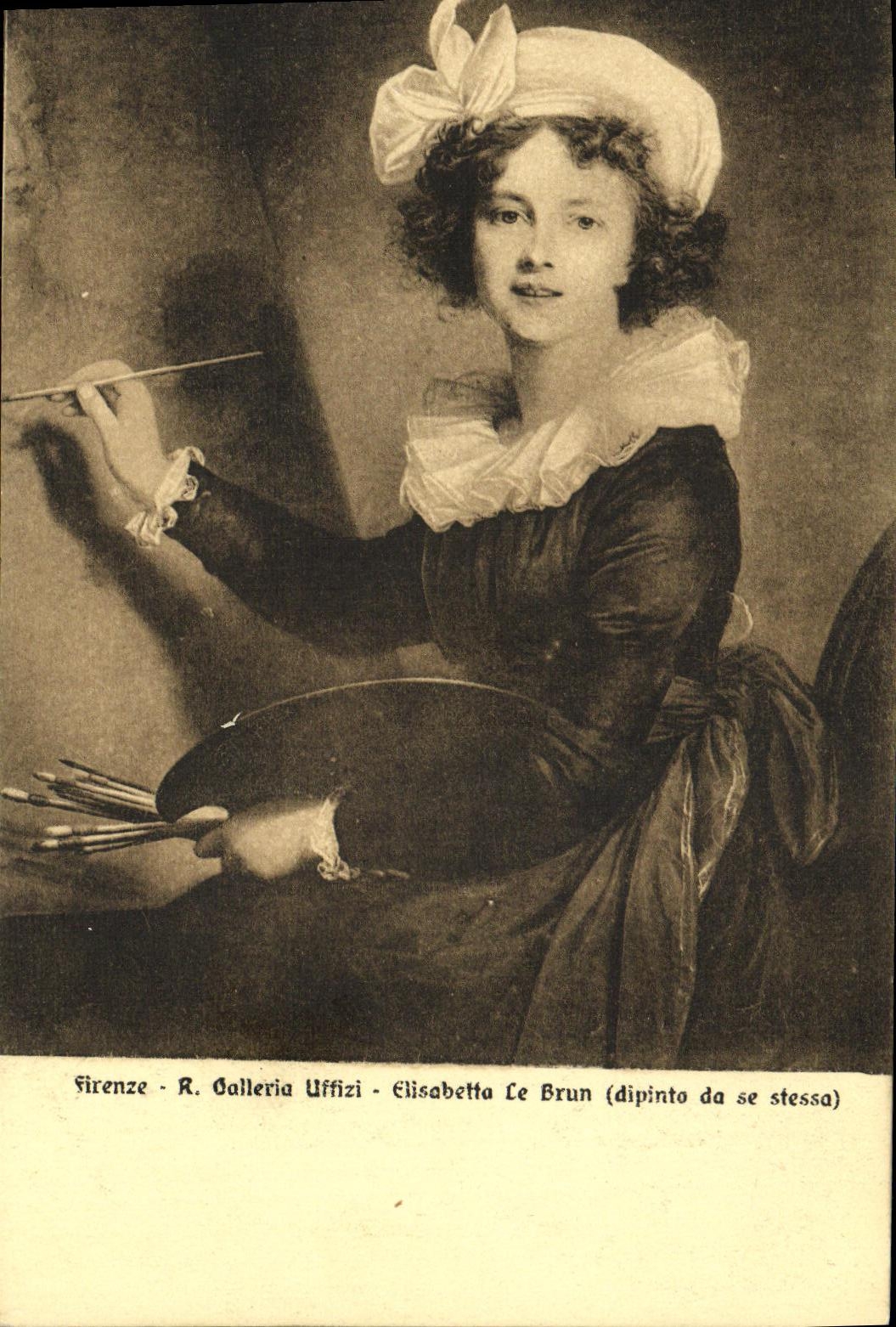 CPA Fantaisie Femme Firenze Elisabeth le Brun Galleria Uffizi