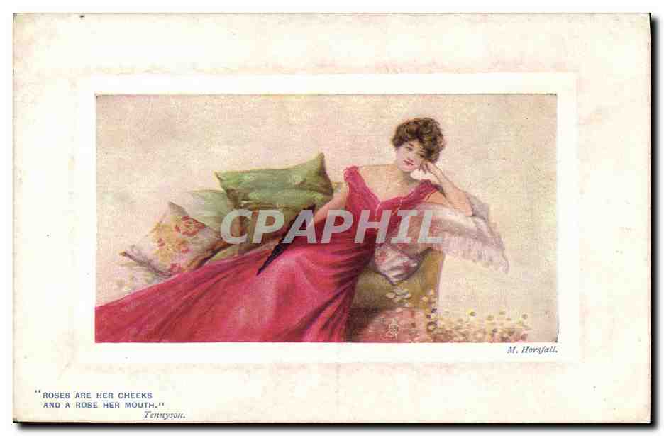 CPA Fantaisie Femme Horsfall