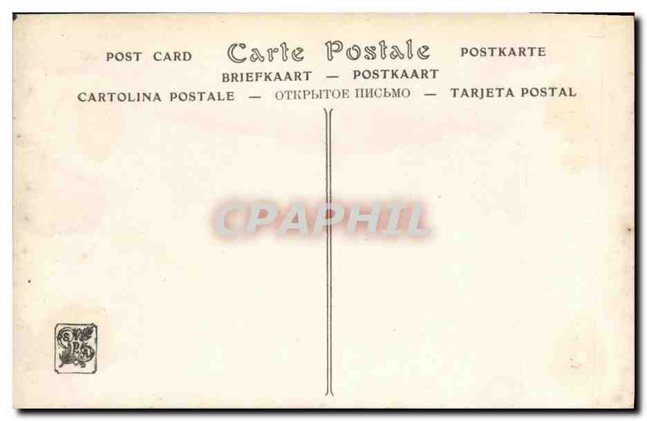CPA Fantaisie Femme salon de 1914 Mlle Achille Fould Les gourmands — Rückseite