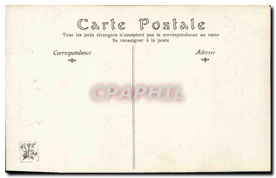 CPA Fantaisie Femme salon de 1907 Le miroir par Paul Gervais — Rückseite
