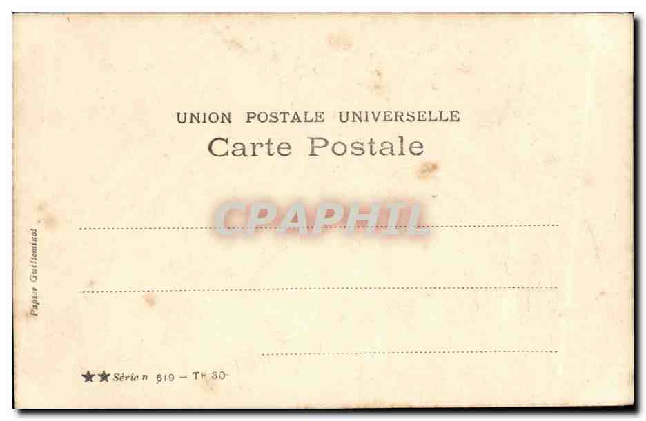 Jeune femme en robe rose tenant un bouquet — Atelier Walery, Paris — Série n° 519 — Verso