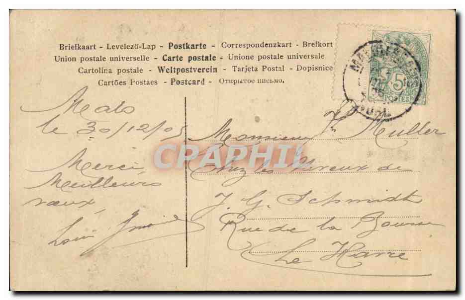 CPA Fantaisie Femme Saharet — Rückseite