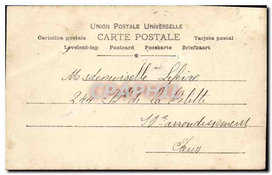 CPA Fantaisie Femme Toutain — Rückseite