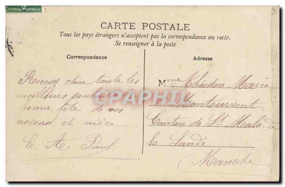 CPA Fantaisie Femme Sainte Pauline — Verso