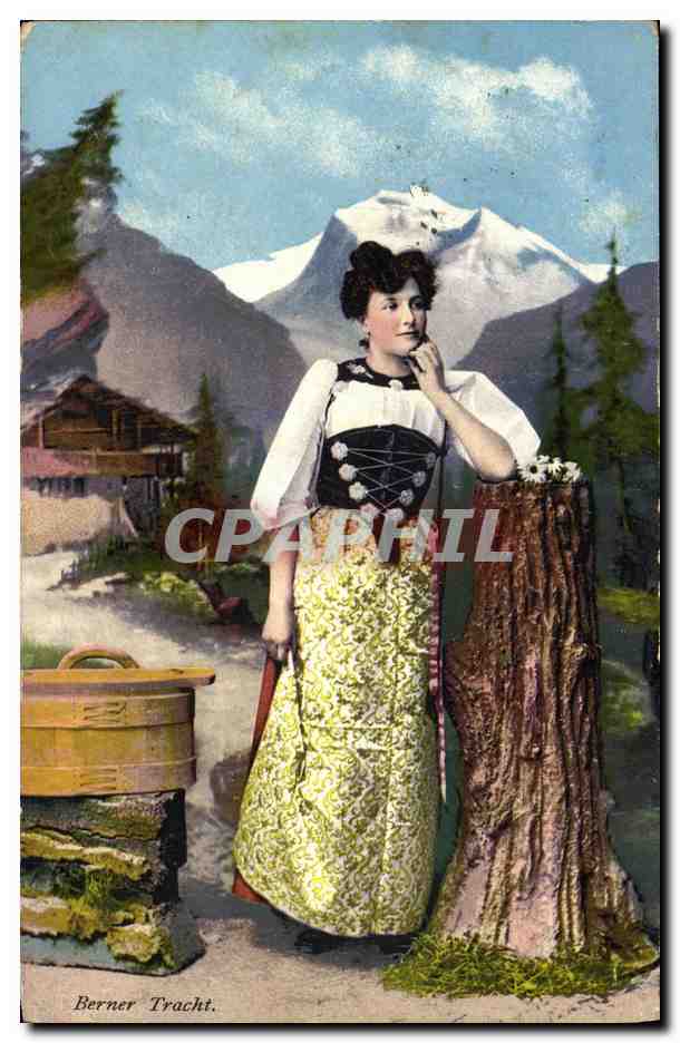 Bernese Costume — Traditional Bernese Costume — Publisher Fahlman, No. 9989