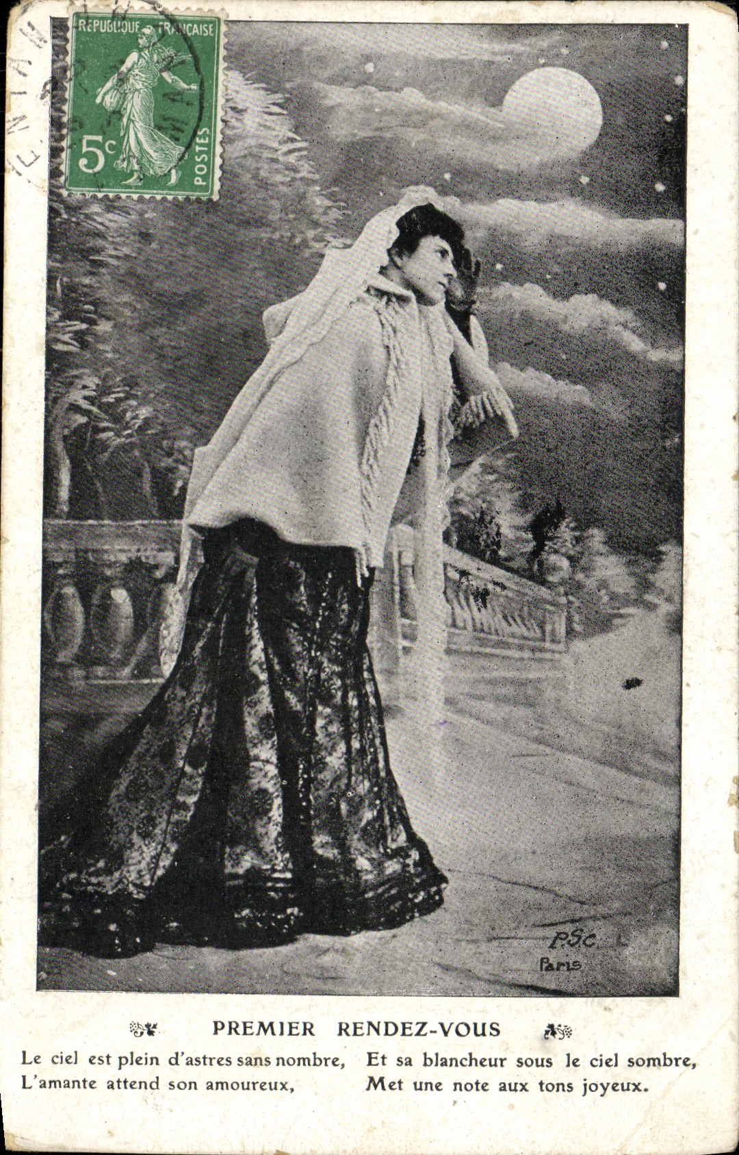 Premier rendez-vous — scène nocturne avec amante — PSC, Paris