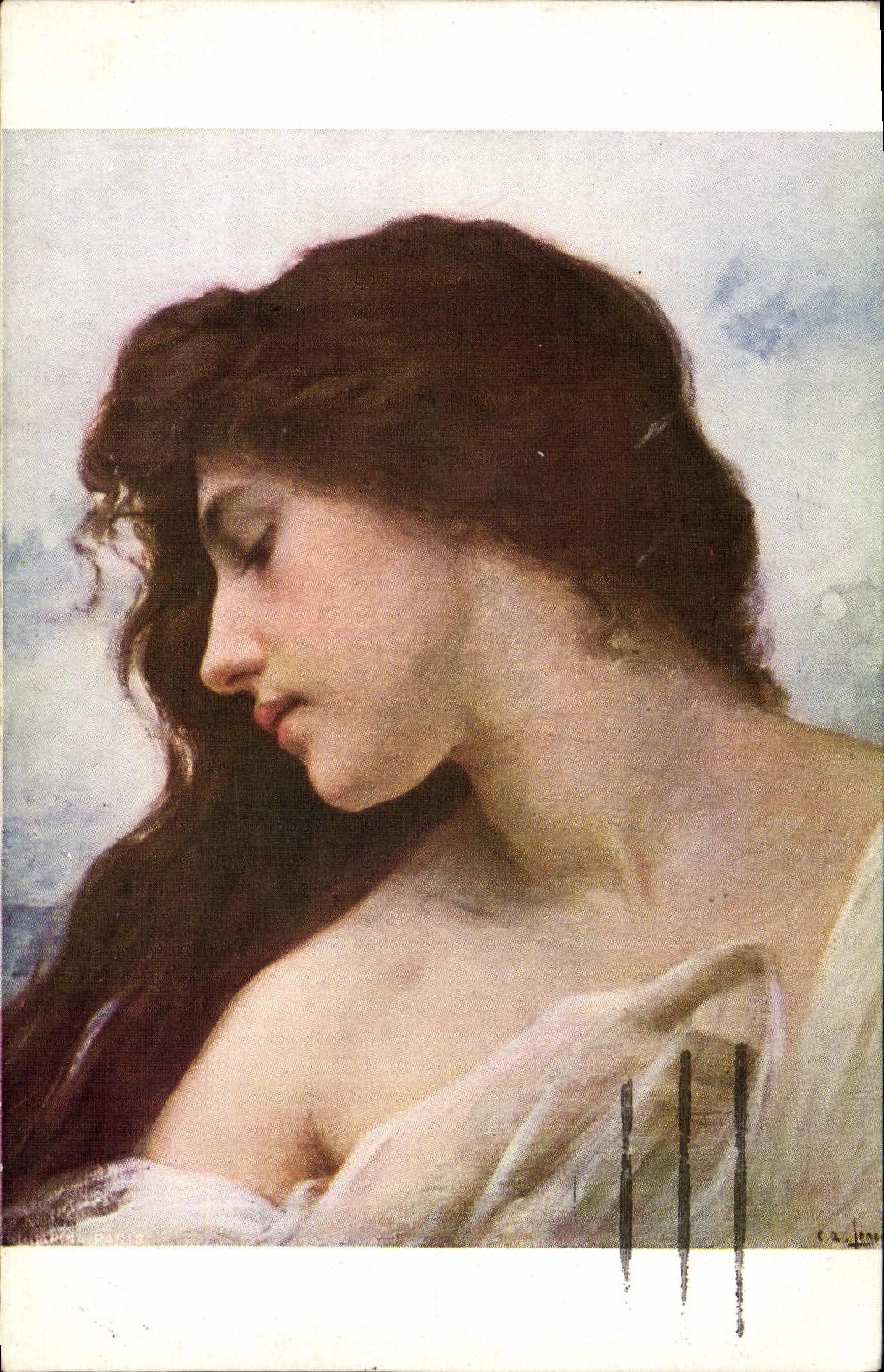 CPA Fantaisie Femme Lenoir Le printemps passe