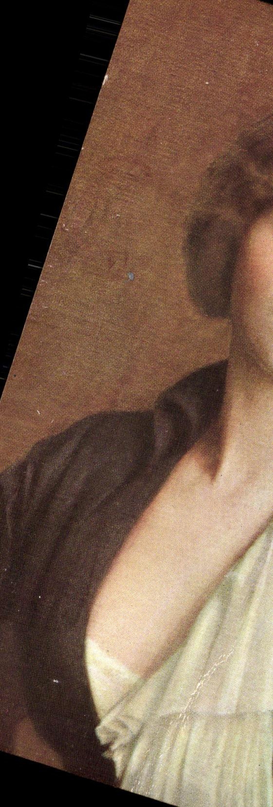 Porträt einer Frau — Detail — Sentimental. Sentimental. Sentimental. — G. COUBET