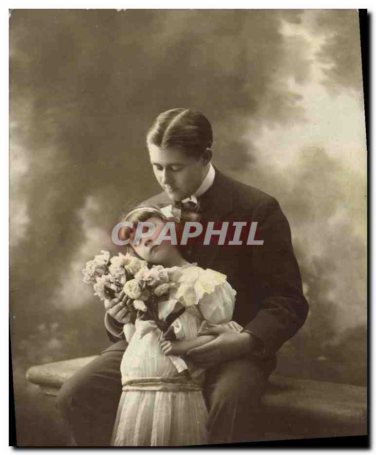 CPA Fantaisie Homme et enfant