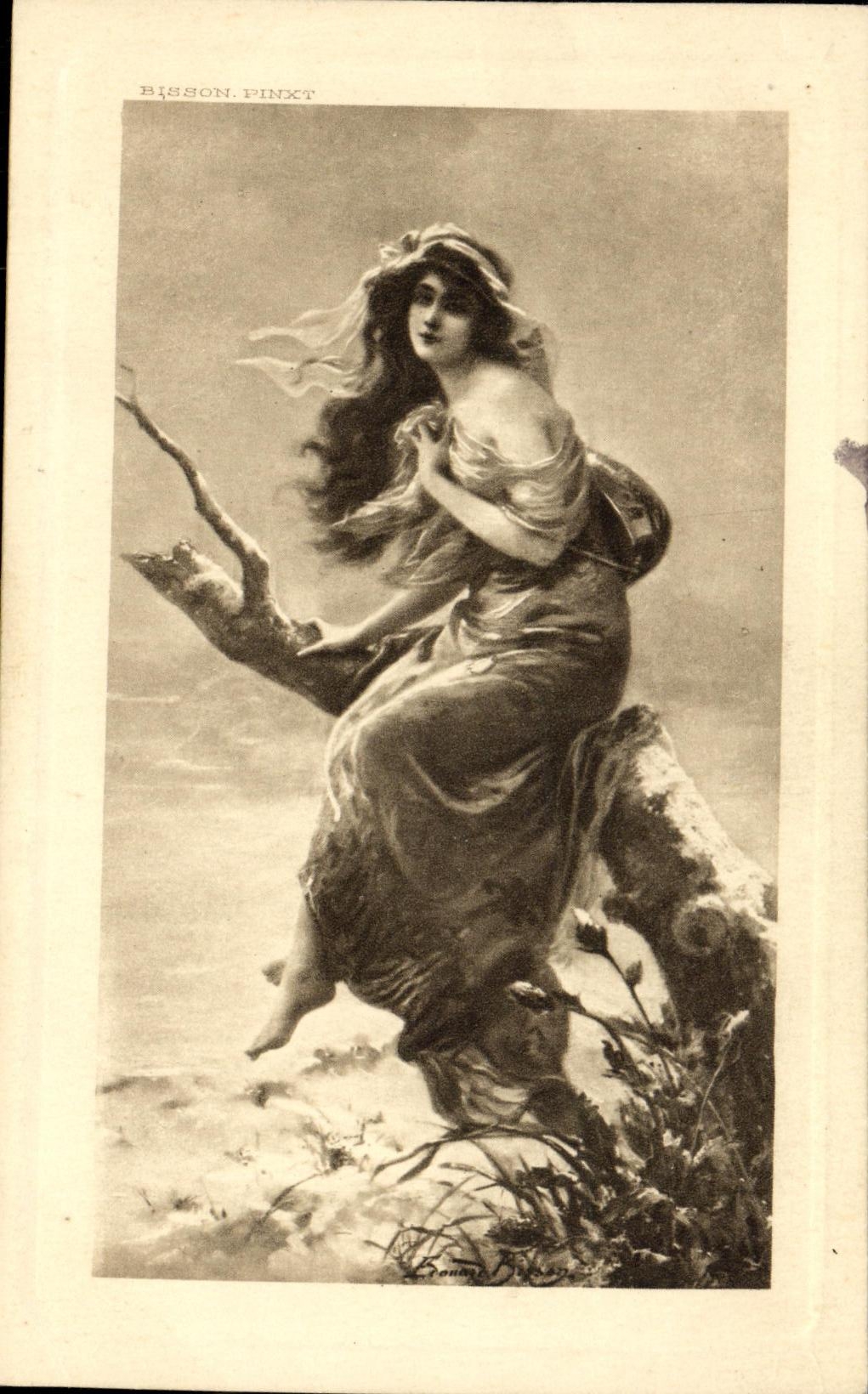 CPA Fantaisie Femme Bisson