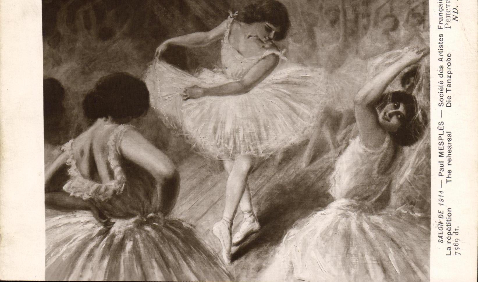 CPA Fantaisie Femme Salon 1914 Paul Mesples La repetition Danse
