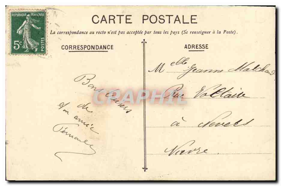 CPA Fantaisie Femme Nouvelles de — Verso
