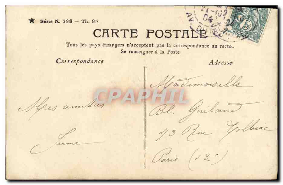 Femme en robe de scène — éditeur Stebbing Paris — série N. 708 — Reverso