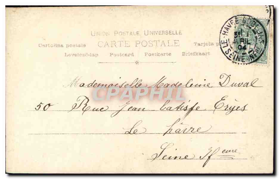 CPA Fantaisie Femme Miss Lizzie Blake — Rückseite