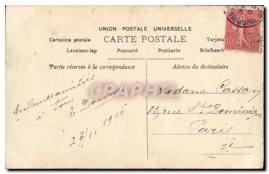CPA Fantaisie Femme Delvair — Rückseite