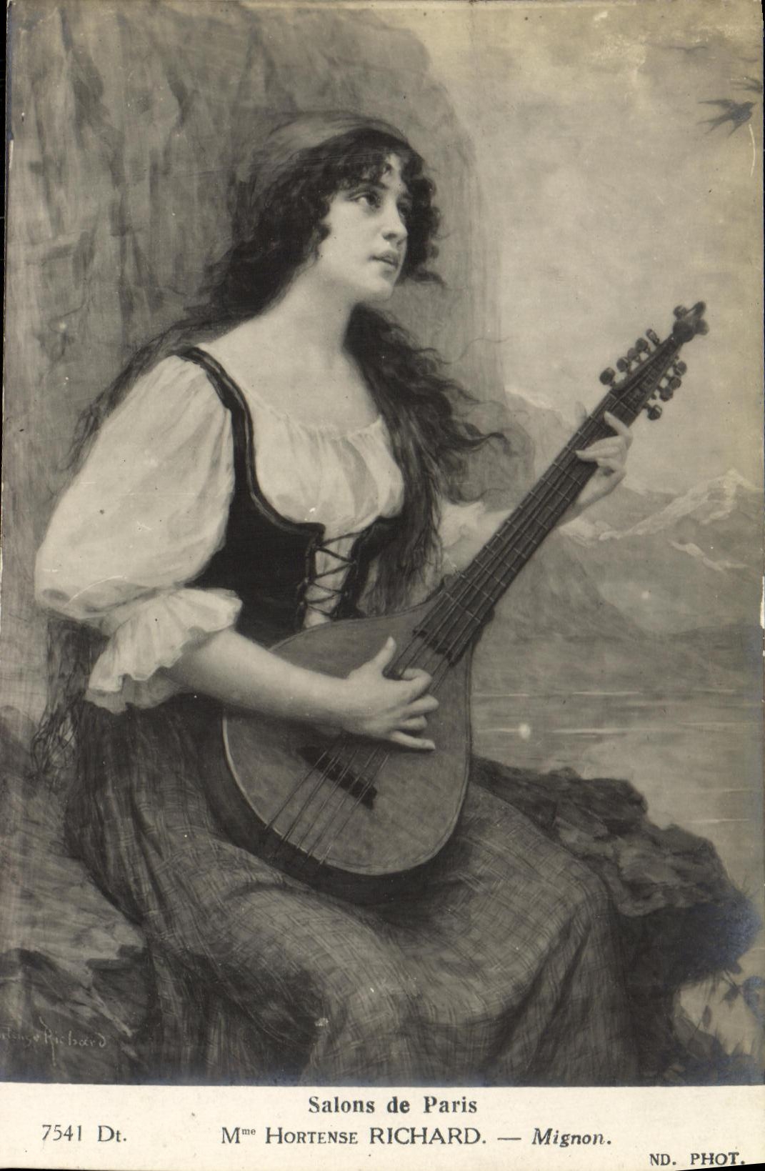 CPA Fantaisie Femme Hortense Richard Reverie