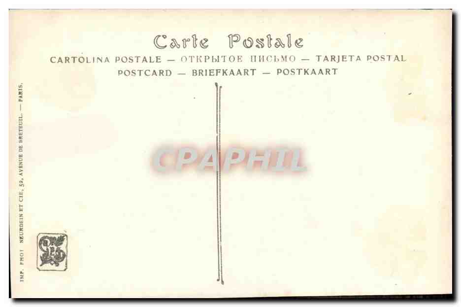 CPA Fantaisie Femme Hortense Richard Reverie — Verso