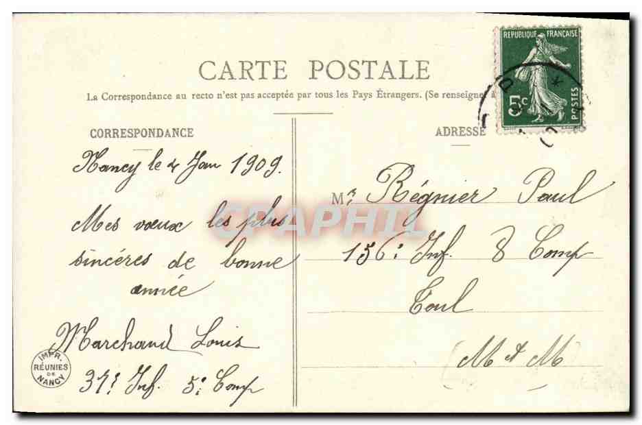 CPA Fantaisie Femme Les conseils de la folie — Verso