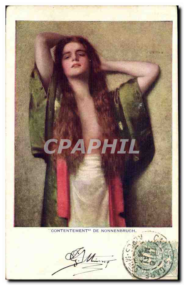 CPA Fantaisie Femme Contentement de Nonnebruch 