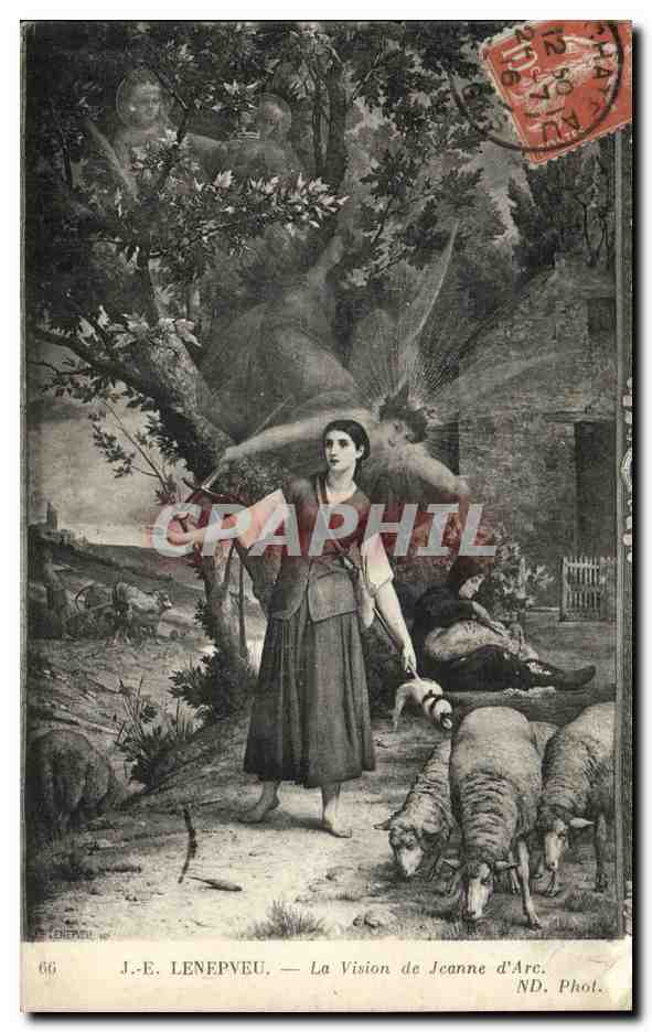 CPA Fantaisie Femme Lenepveu La vision de Jeanne d arc