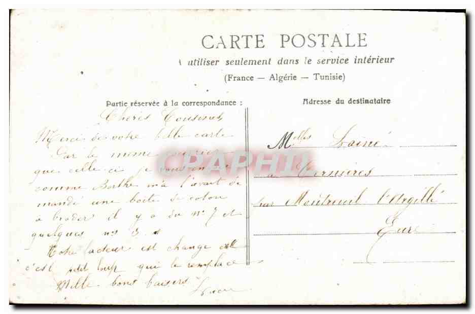 CPA Fantaisie Femme Enfant Espoir  — Rückseite