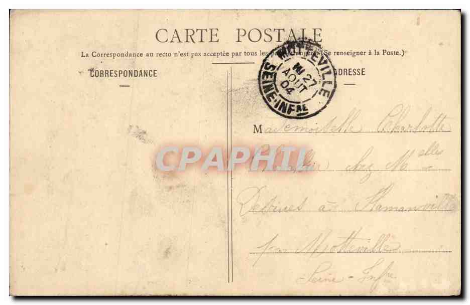Tarjeta postal antigua Fantasía Mujer La Esmeralda Chevre — Reverso