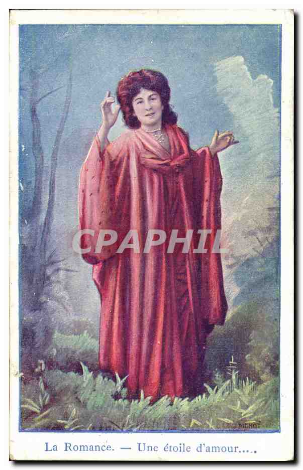 CPA Fantaisie Femme La romance Une etoile d amour