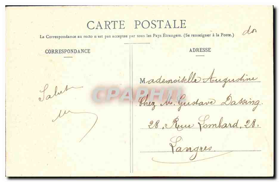 Femme triste lisant un courrier — série 5, éditée par P. DUBOIS & Cie, Nancy — Reverso