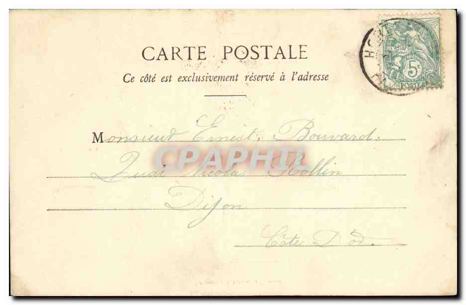 Danseuse dans sa loge — scène de théâtre — éditeur non identifié, n°6 — Verso