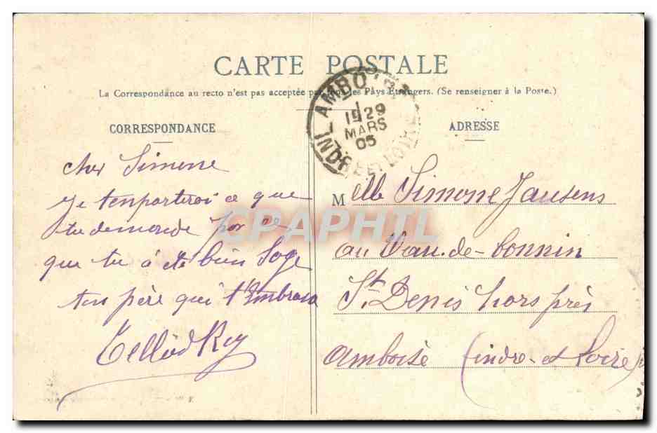 Femme et enfant près d'un arbre — P. VALFÉ — n°6 — Rückseite