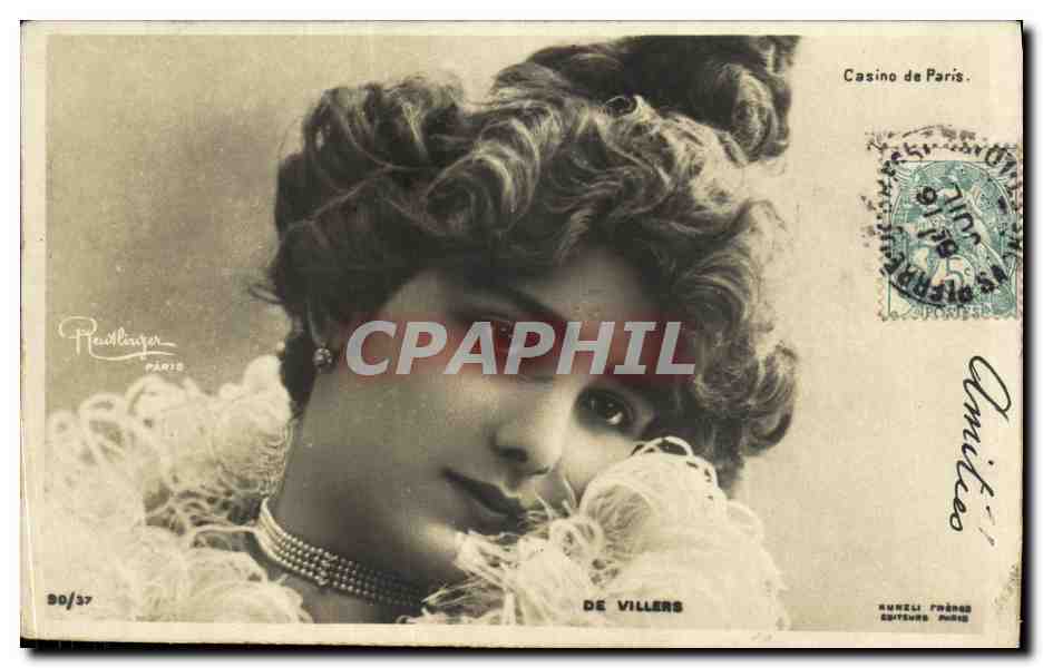 CPA Fantaisie Femme De Villers Casino de Paris