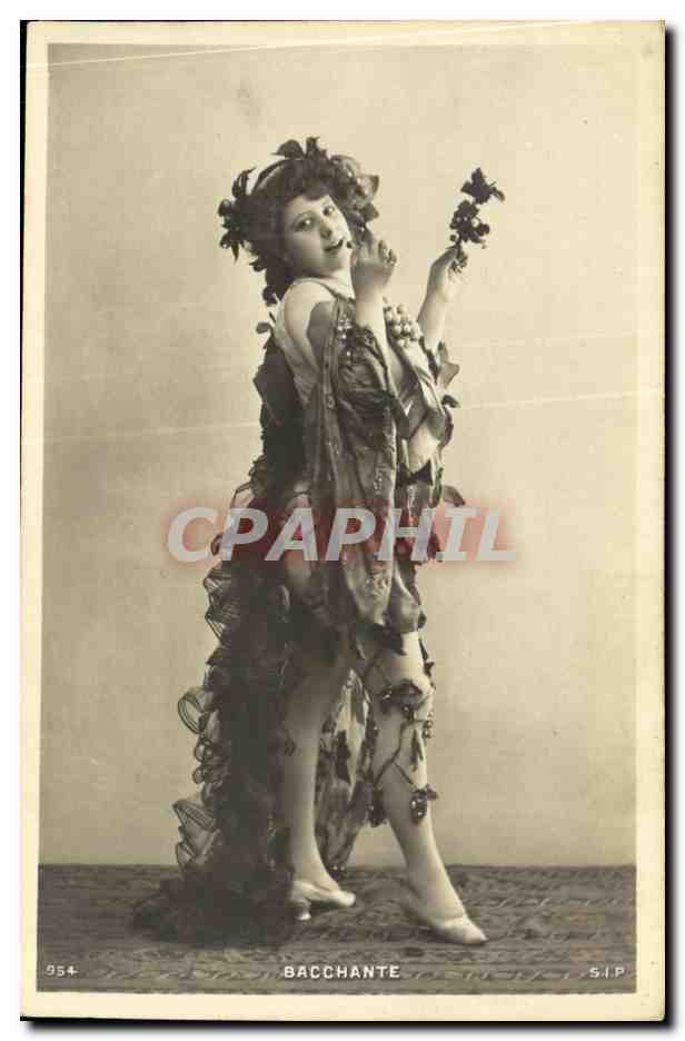 CPA Fantaisie Femme Bacchante