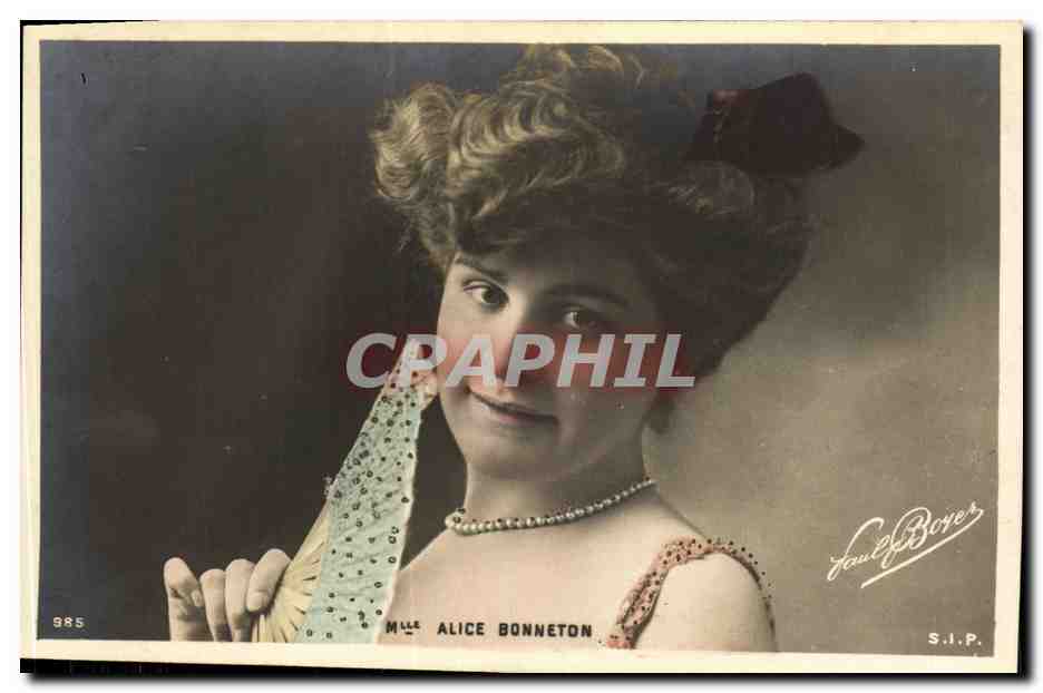 CPA Fantaisie Femme Mlle Alice Bonneton