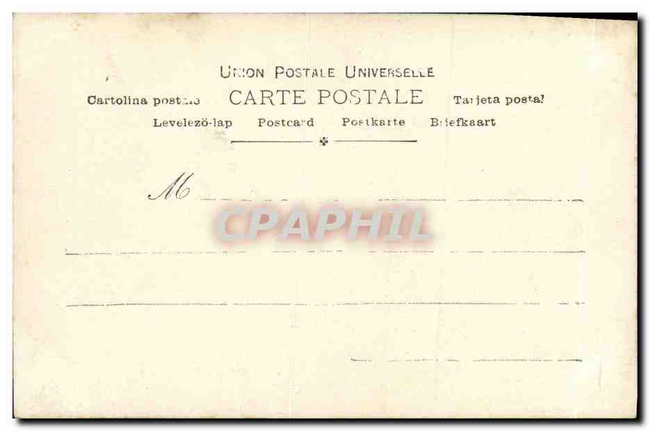 Melle BORGO — Retrato — Saul Boyer, París, S.I.P., n° 985 — Reverso